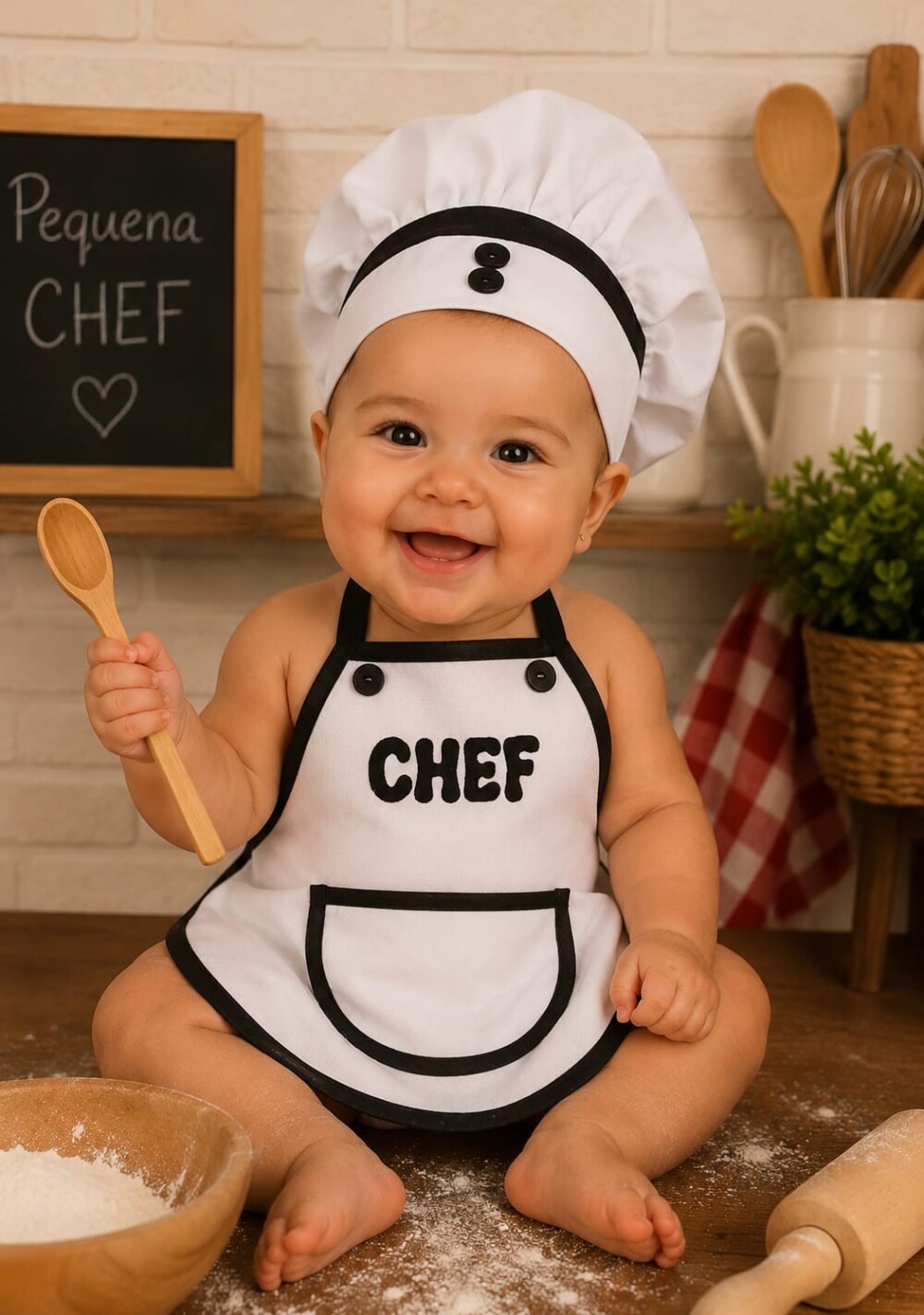 Fantasia de Mini Chef para Bebê