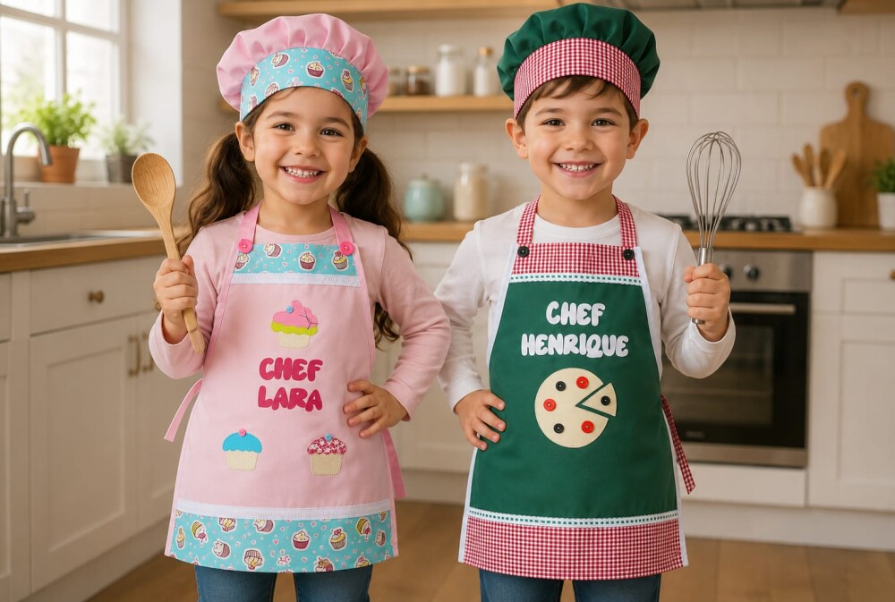 Avental Infantil Personalizado com Nome | Pequeno Chef