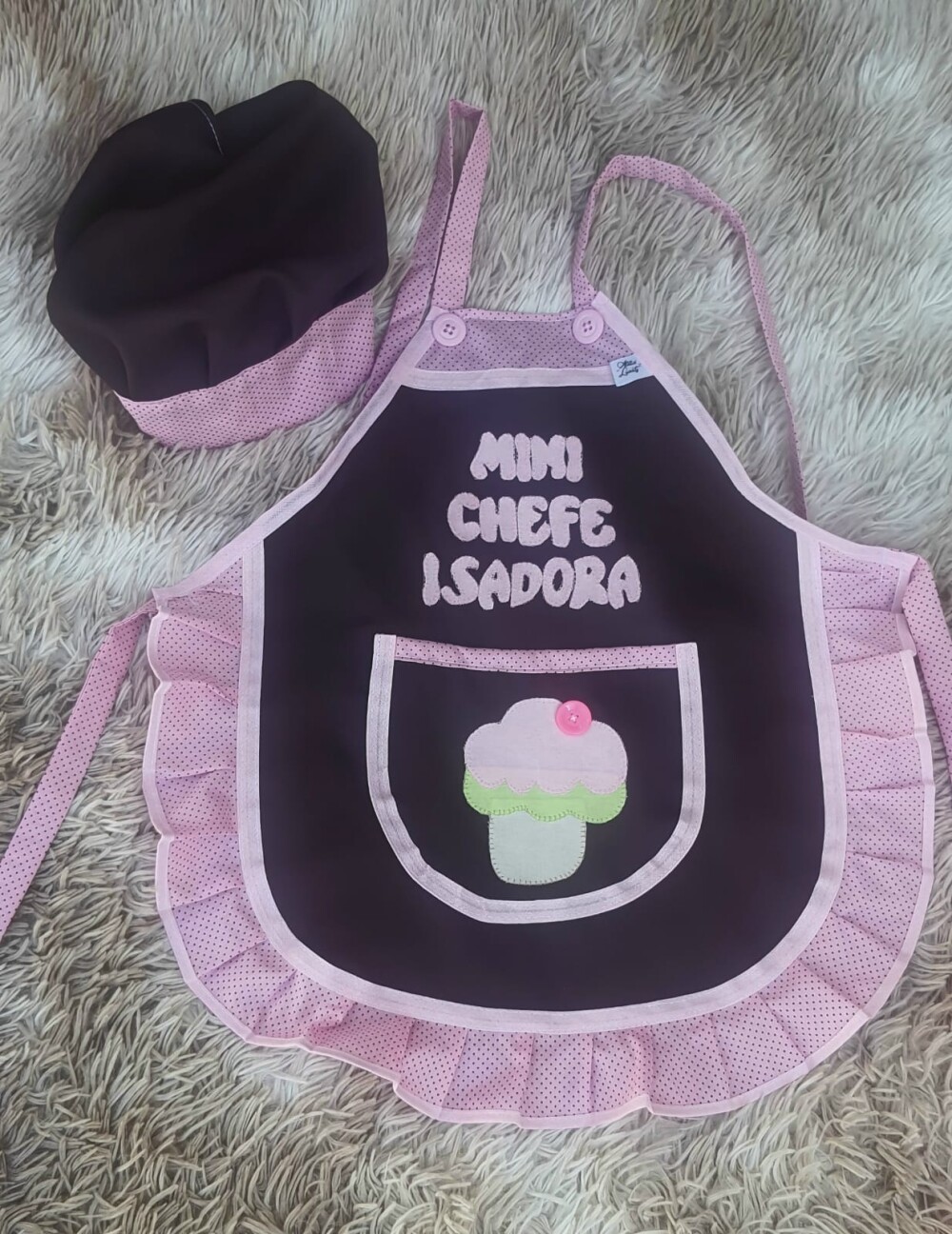 Avental personalizado de mini chef infantil