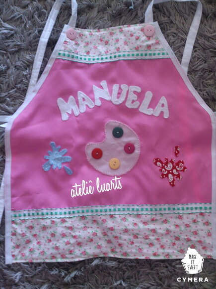 Avental escolar aquarela