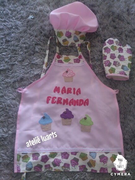 Avental Infantil 3 peças