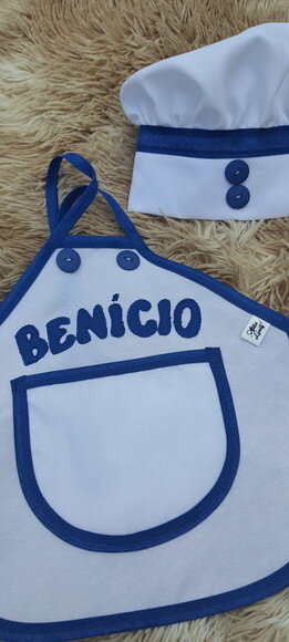 Avental Infantil e Chapéu Mini Chef