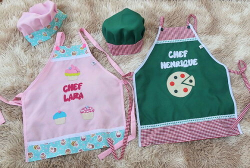 Avental Infantil Personalizado com Nome | Pequeno Chef