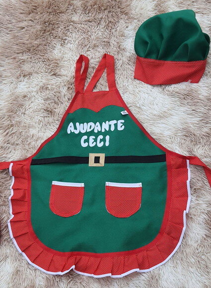 Avental Personalizado Infantil de Natal