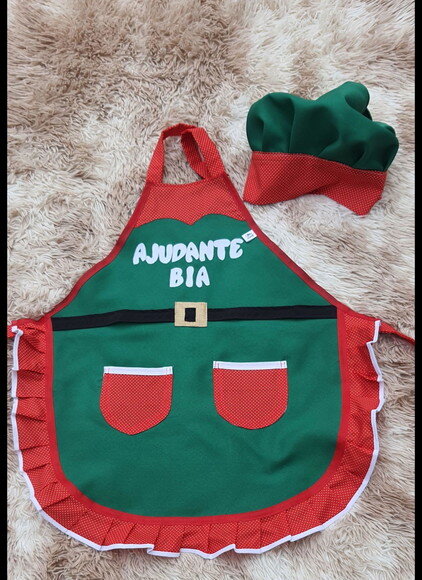 Avental Personalizado Infantil de Natal