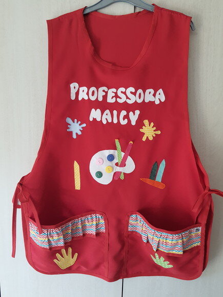 Avental Professora Personalizado Aquarela