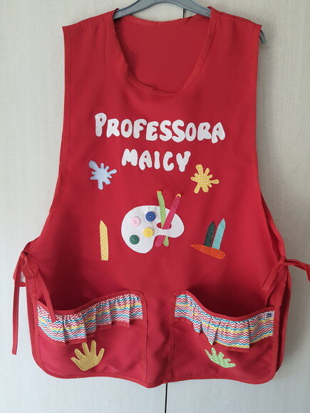 Avental Professora Personalizado Aquarela