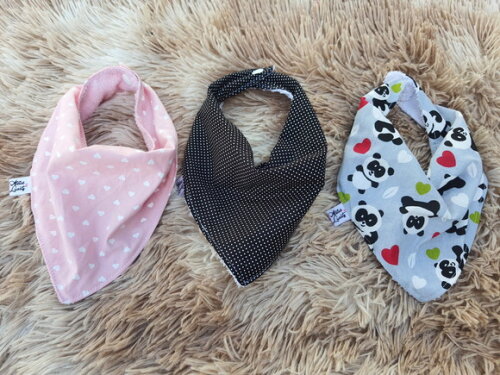 Babador bandana kit com 3