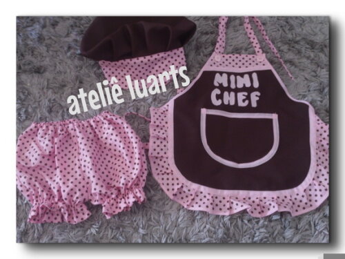 Fantasia de Mini Chef para Bebê 3 Peças