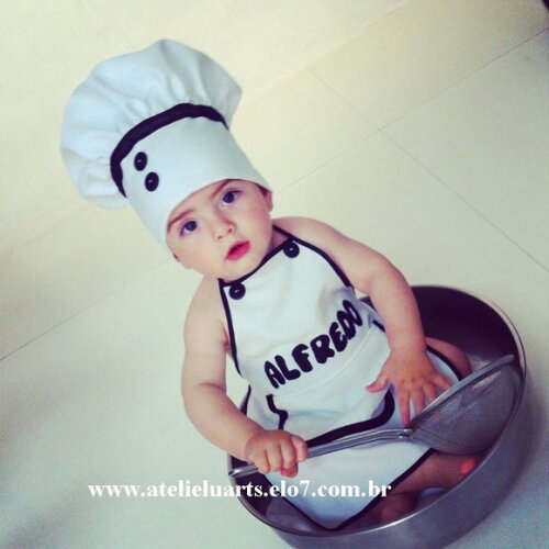 Fantasia de Mini Chef para Bebê