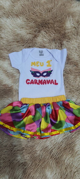 Fantasia de Palhacinha pra Bebê Carnaval