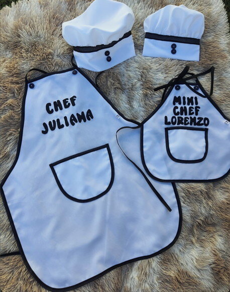 Kit Tal Pai, Tal Mãe e Tal Filho Avental Personalizado