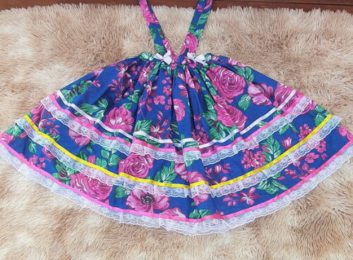 Saia Junina Infantil Longa