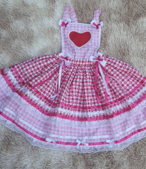 Vestido Festa Junina Infantil Luxo