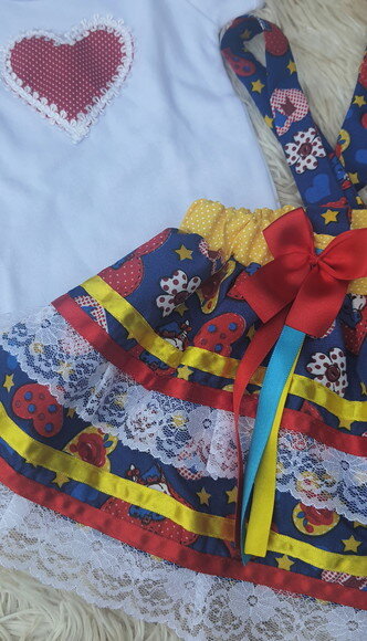 Vestido Junino Baby 3 a 6 Meses