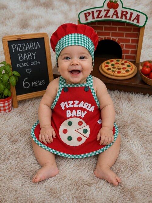 Fantasia para Bebê de Pizzaiolo