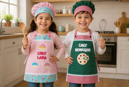 Avental Infantil Personalizado com Nome | Pequeno Chef