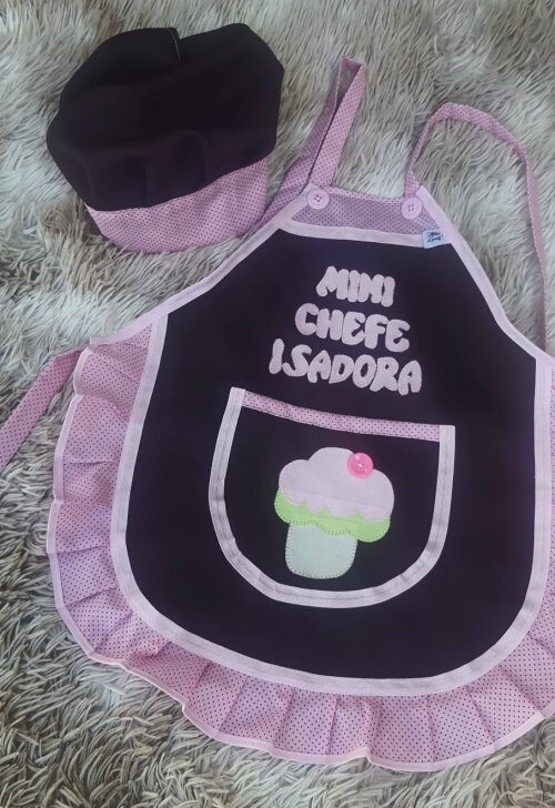 Avental personalizado de mini chef infantil