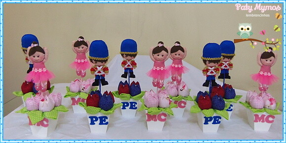 Enfeite Bailarina E Soldadinho De Chumbo