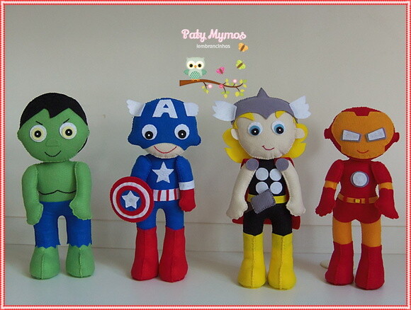 Kit 4 Vingadores em Feltro