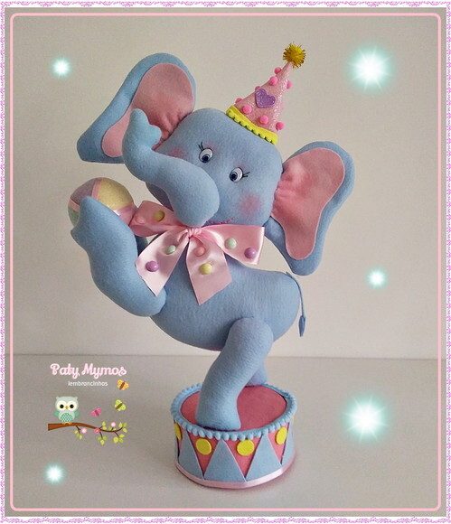 Kit com 4 Bichinhos Circo Rosa