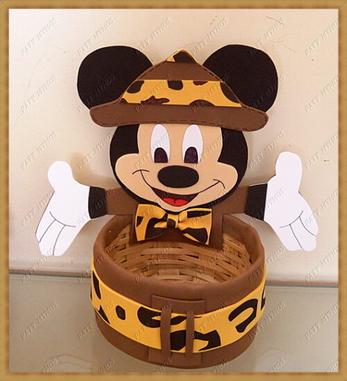 Centros de Mesa Mickey e Minnie Safari
