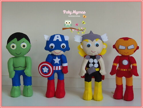 Kit 4 Vingadores em Feltro