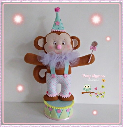 Kit com 4 Bichinhos Circo Rosa