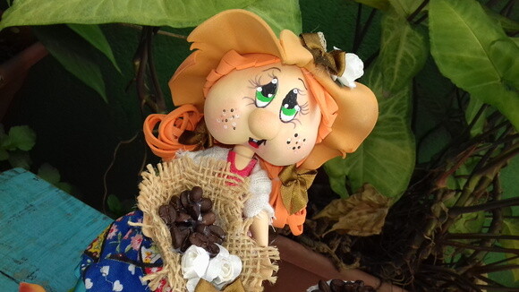 Boneca decoração Café