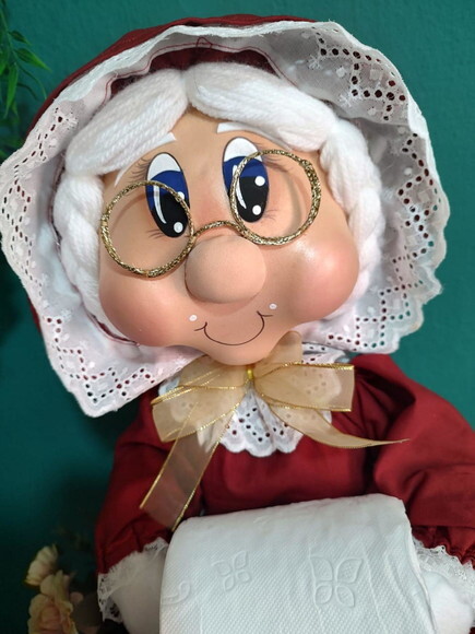 Boneca Porta Papel Higiênico Mamãe Noel