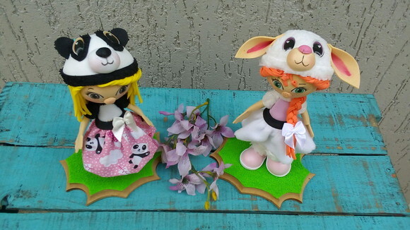 Bonecas Panda E Ovelha. Vendidas Separadamente.mente
