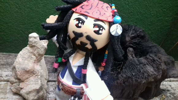 boneco Jack Sparrow EVA 3D 18 cm