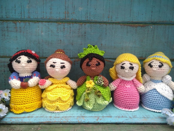 Bonequinhas princesas Amigurumi * Vendidas Separadamente