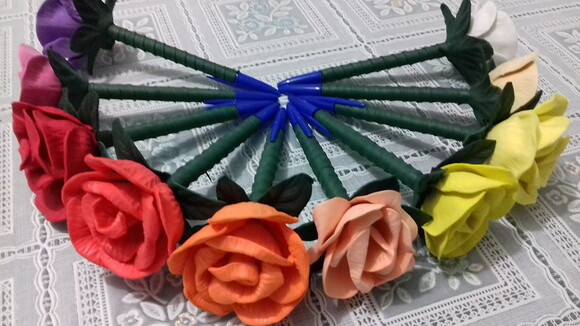 Caneta botão de rosa