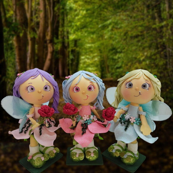 Caneta Fadas e Menina Flor * Vendidas Separadamente