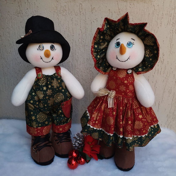 Casal Bonecos de Neve