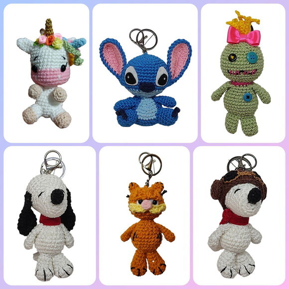 Chaveiros em Amigurumi (vendidos Separadamente)