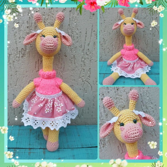Girafa em Amigurumi 40cm