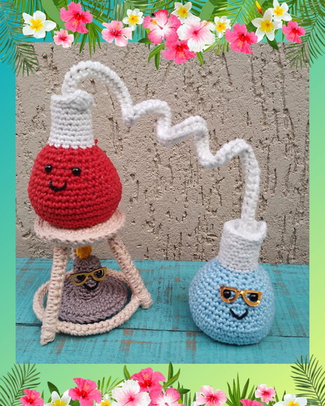 Kit Tubos de Ensaio em Amigurumi