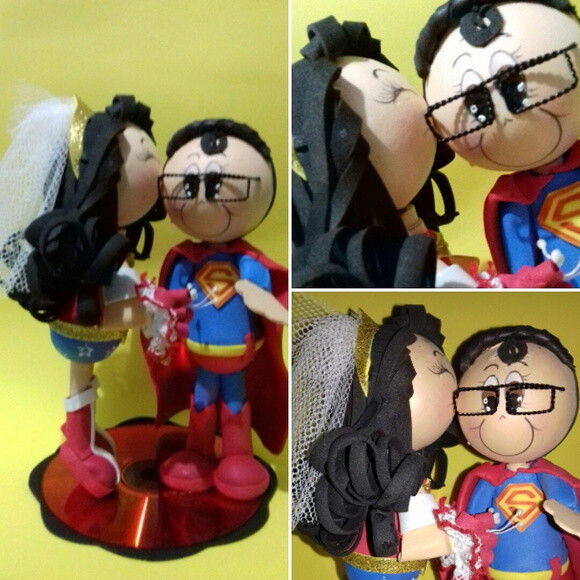 Noivinhos heróis DC * topo de bolo