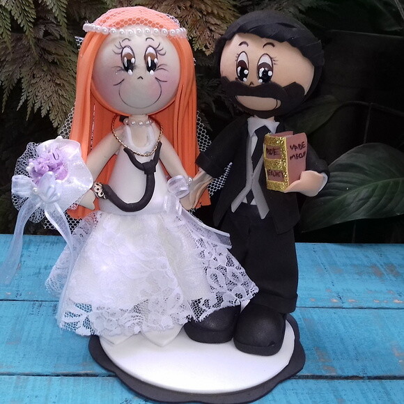 Noivinhos personalizados * topo de bolo