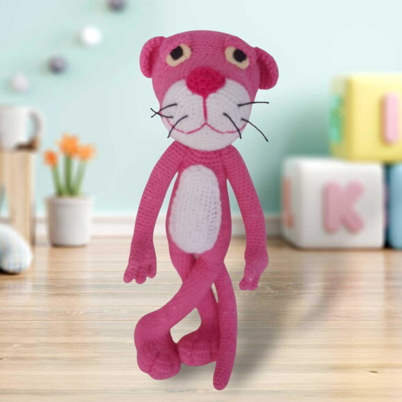 Pantera cor de rosa Amigurumi