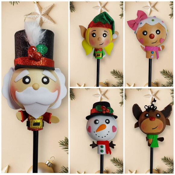 Ponteiras de Lápis Natal