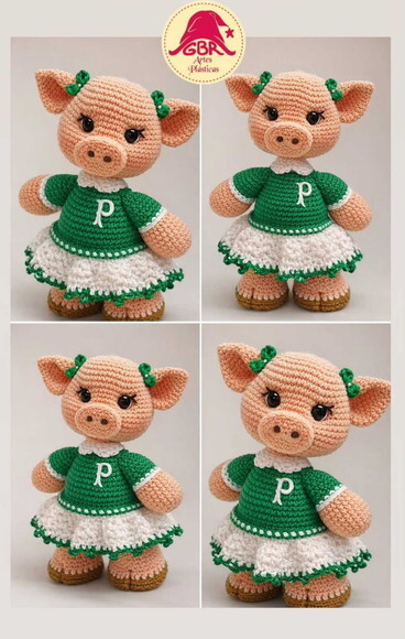 Porquinha Palmerense em Amigurumi * Vendidos Separadamente