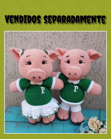 Porquinho Palmerense em Amigurumi * Vendidos Separadamente