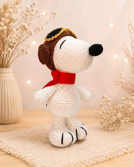Snoopy Aviador de Crochê * Amigurumi