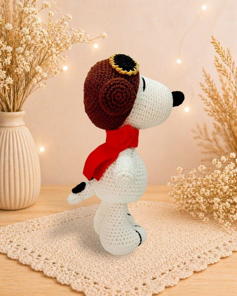 Snoopy Aviador de Crochê * Amigurumi
