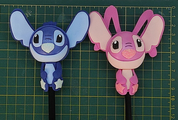 Stitch e Angel Ponteiras de Lápis