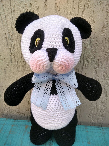 Urso panda de crochê * Amigurumi