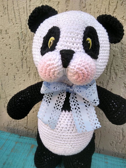 Urso panda de crochê * Amigurumi